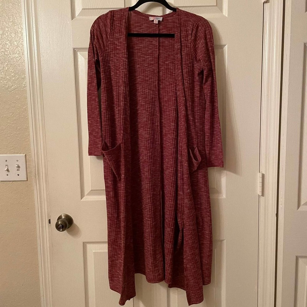 LuLaRoe Long Burgundy Cardigan / Sise XS